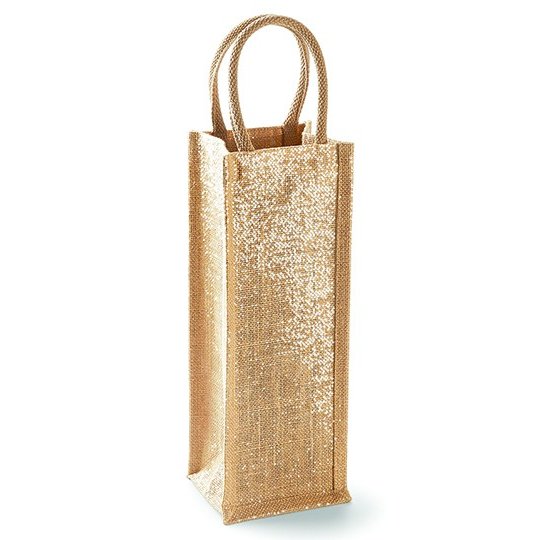 (W433) Shimmer Jute Bottle Bag [WM433]