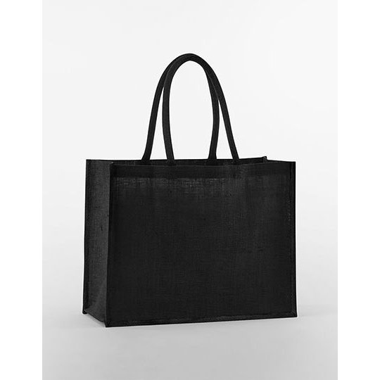[1000361520] (W470) Natural Starched Jute Classic Shopper [WM470] (Black / Black)