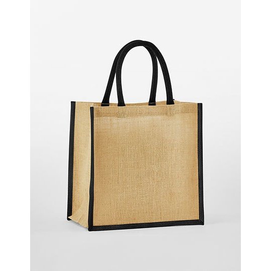 (W477) Natural Starched Jute Mini Gift Bag [WM477]