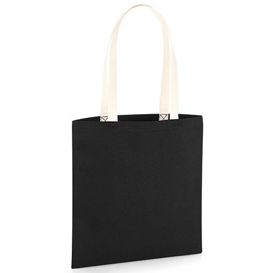 [1000252532] (W801C) EarthAware® Organic Bag for Life - Contrast Handles [WM801C] (Black / Natural)