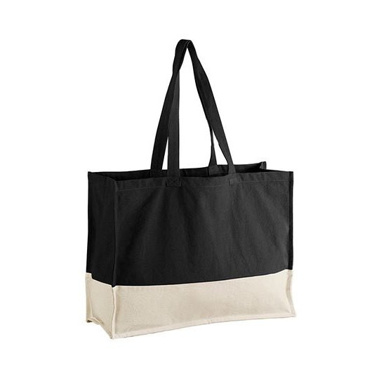 [1000399415] (W858) EarthAware® Organic Contrast Shopper [WM858] (Black / Natural)