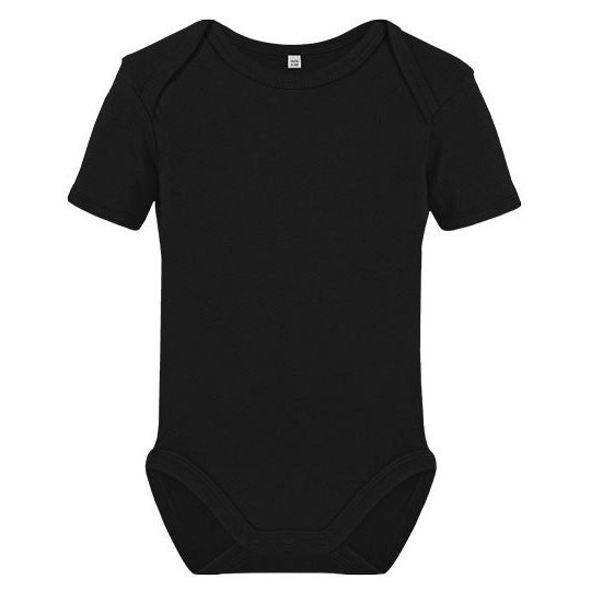 [1000348589] (12001-1120) Organic Baby Bodysuit Short Sleeve Bailey 01 [X11120] (50-56, Black)