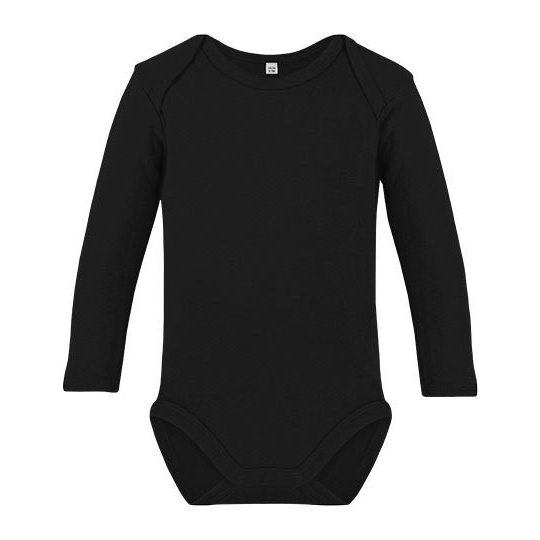 [1000348537] (12001-1420) Organic Baby Bodysuit Long Sleeve Bailey 02 [X11420] (50-56, Black)