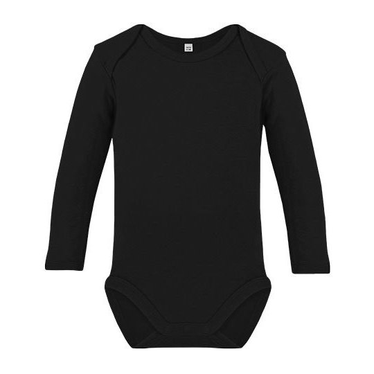 [1000348667] (12002-1420) Organic Baby Bodysuit Long Sleeve Rebel 02 [X21420] (50-56, Black)