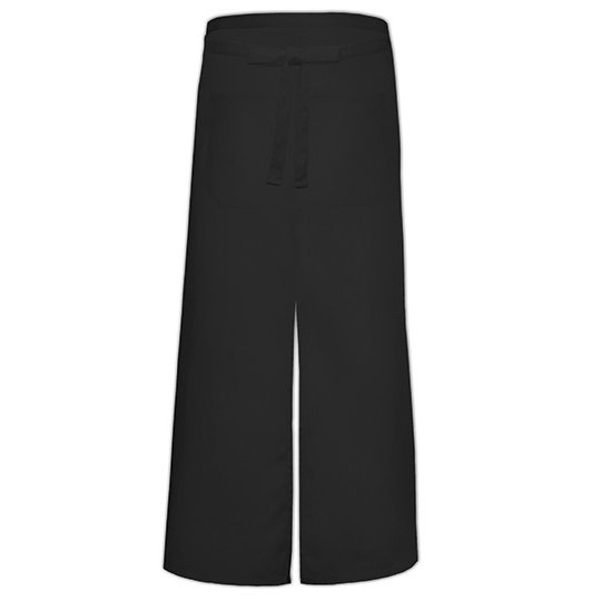 [1000191627] (FS100100SP Z) Bistro Apron With Split And Front Pocket [X962T] (Black)