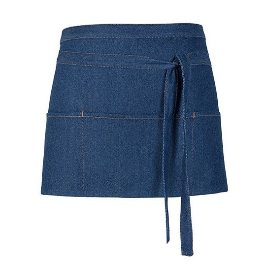 [1000192047] (CS3060JNS) Jeans Cocktail Apron [X991] (Denim Blue)