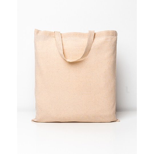 [XT100N] Classic Cotton Bag Natural Short Handles [XT100N]
