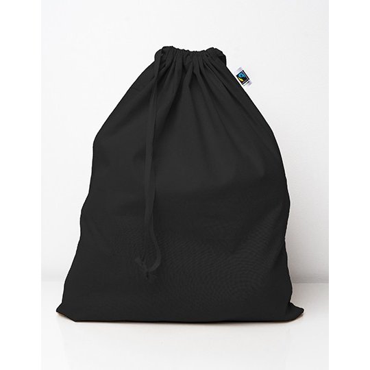 [1000346327] Large Fairtrade Cotton Stuff Bag [XT1500] (Black)