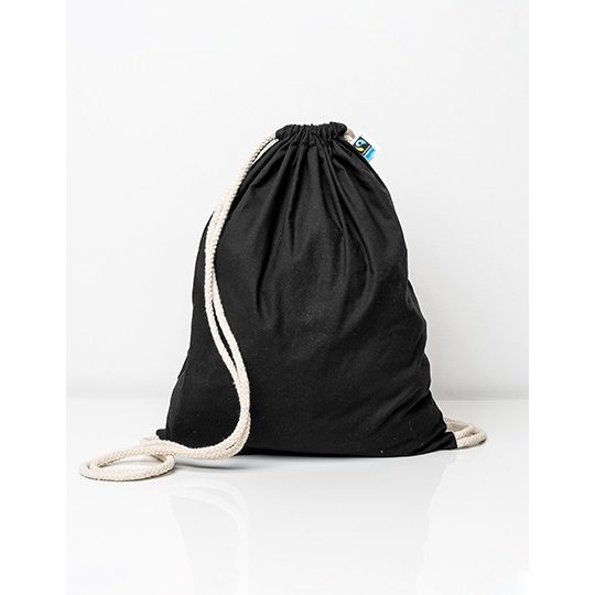 [1000306904] Fairtrade Cotton Gymbag [XT400] (Black)