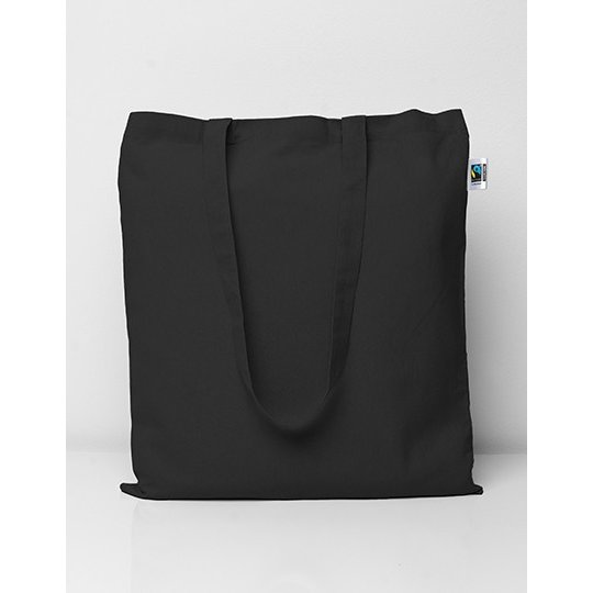 [1000291148] Fairtrade Cotton Bag Long Handles [XT600N] (Black)