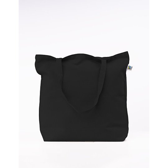 [1000346333] Fairtrade Cotton Canvas Bag [XT670] (Black)