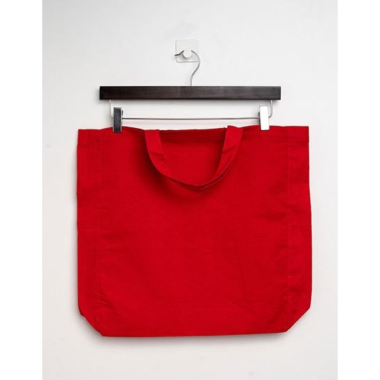 [1000375041] Cotton Bag Side Fold Short Handles [XT90N] (Red (ca. Pantone 185C))