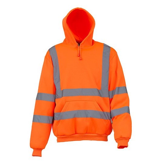 [1000215657] (HVK05) Hi-Vis Pull-Over Hoodie [YK05] (S, Hi-Vis Orange)