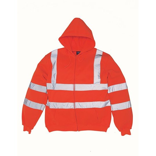 [1000215669] (HVK07) Hi-Vis Zip Hoodie [YK07] (S, Hi-Vis Orange)