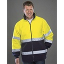 (HVK10B) Hi-Vis 2 Bands 2-Tone Fleece Jacket [YK10B]