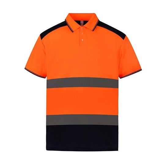 (HVJ220) Hi-Vis Two-Tone Polo
