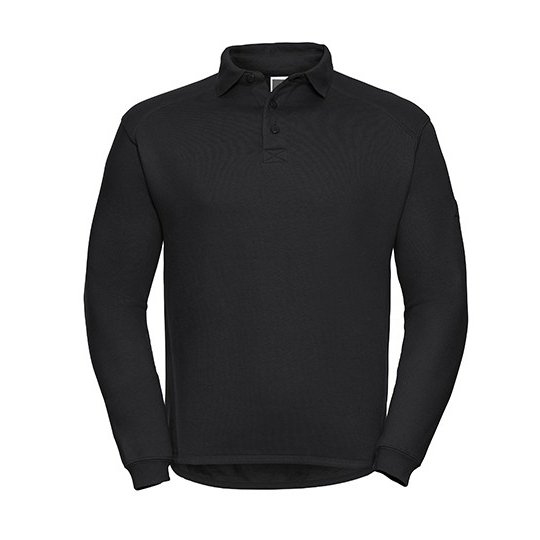 [1000194012] (R-012M-0) Heavy Duty Workwear Collar Sweatshirt [Z012] (XS, Black)