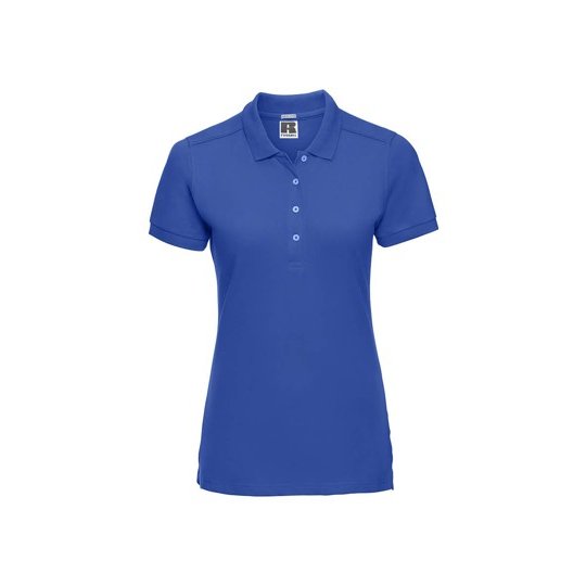 [1000198164] (R-566F-0) Ladies' Fitted Stretch Polo [Z566F] (XS, Azure Blue)