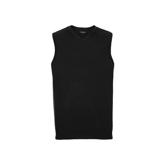 (R-716M-0) Men's V-Neck Sleeveless Knitted Pullover