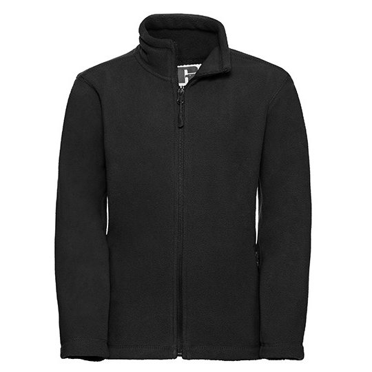 [1000200323] (R-870B-0) Kids Full Zip Outdoor Fleece [Z8700K] (104 (3/4), Black)