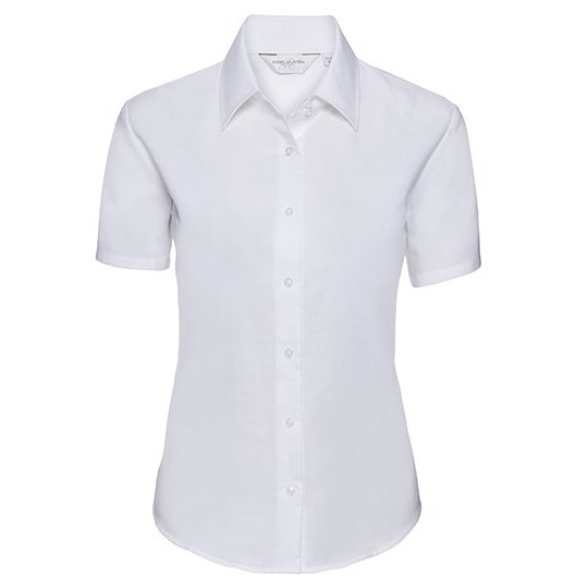 (R-933F-0) Ladies' Short Sleeve Tailored Oxford Shirt