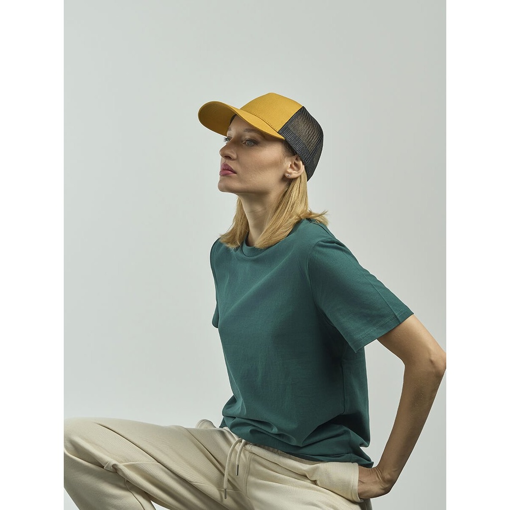 (RAPPERCOTTON) Cappello Visiera Curva 5 Pannelli Mesh Posteriore
