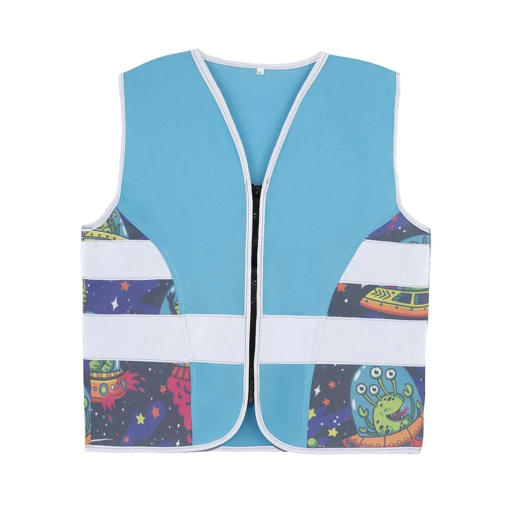 (ACTAERUFO) Children's Safety Vest Action Galattici Neon Green