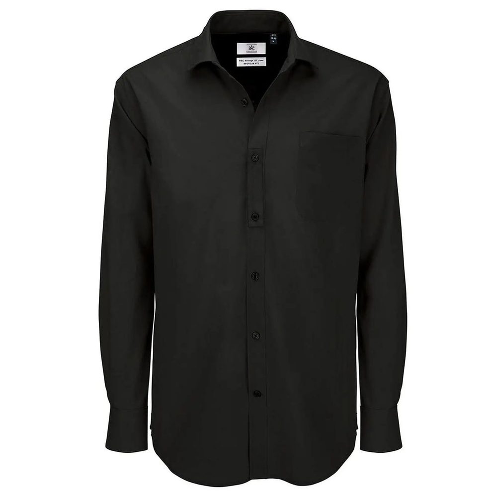[BCSMP41-BL002-3XL] (BCSMP41) Heritage LSL /Men (3XL, Black)