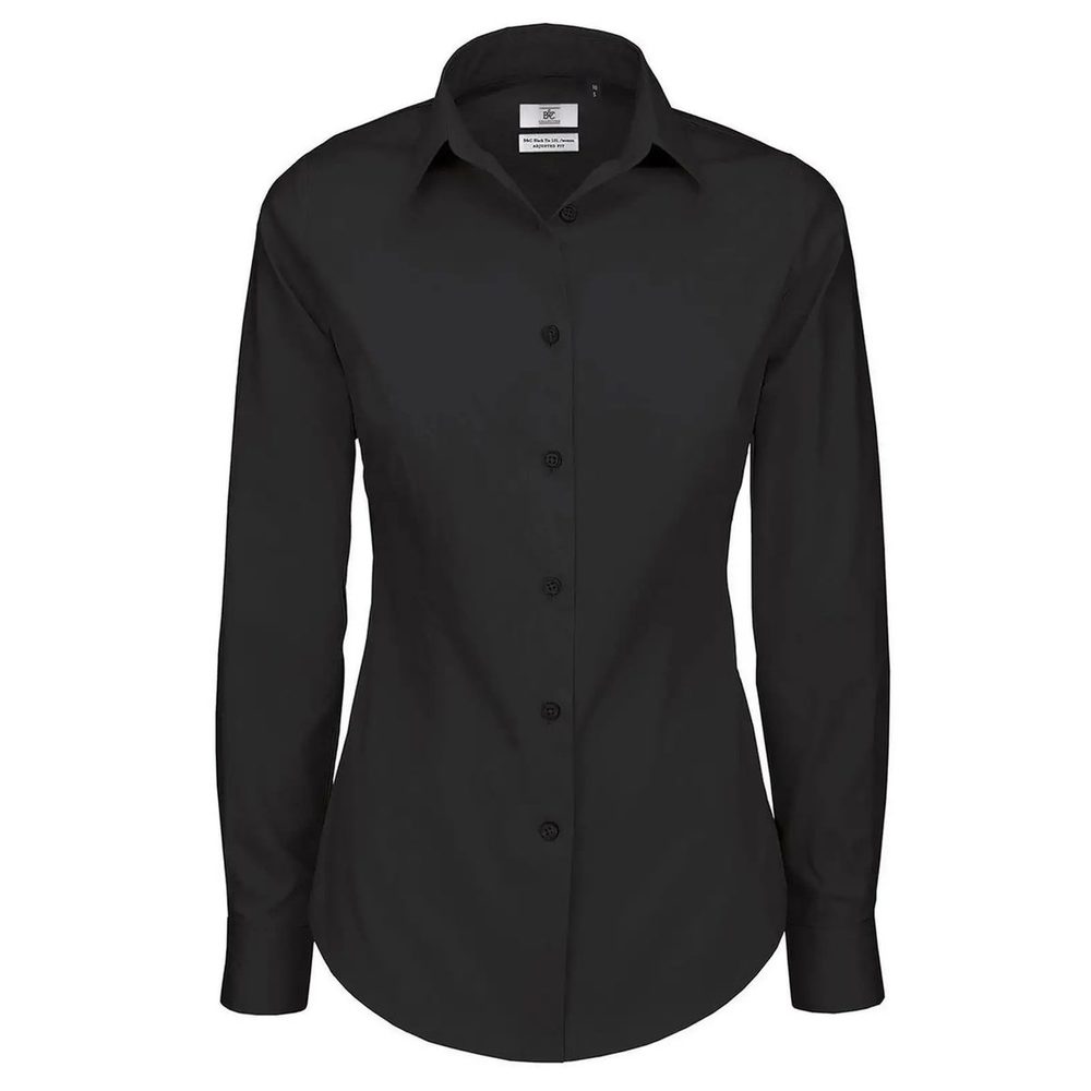 [BCSWP23-BL002-L] (BCSWP23) Black Tie LSL /Women (L, Black)