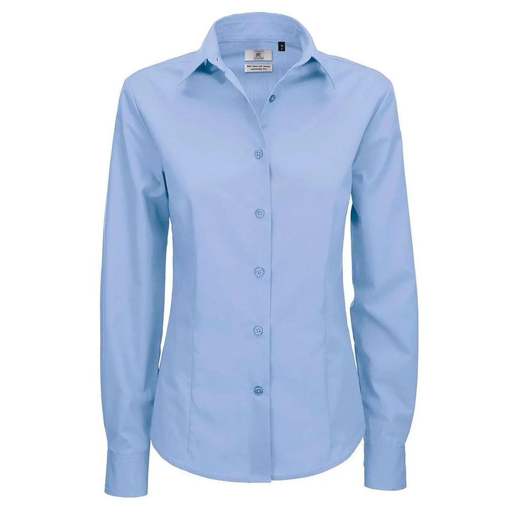 [BCSWP63-BB416-L] (BCSWP63) Smart LSL /Women (L, Business Blue)