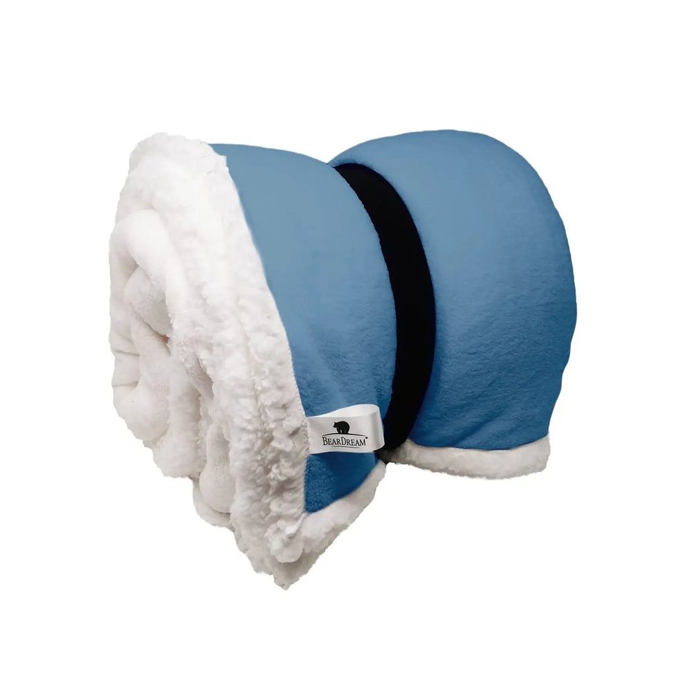 [BDSF130-144-UNICA] (BDSF130) Sherpa Blanket 130x170 (Soft Blue)