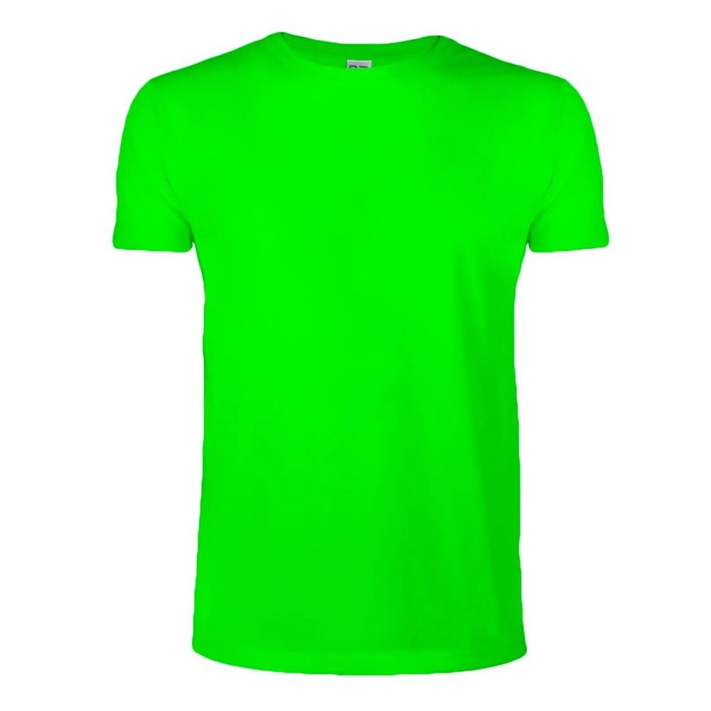 [BS030-GRFL-L] (BS030) T-shirt - Cotton Touch (L, Green Fluo)