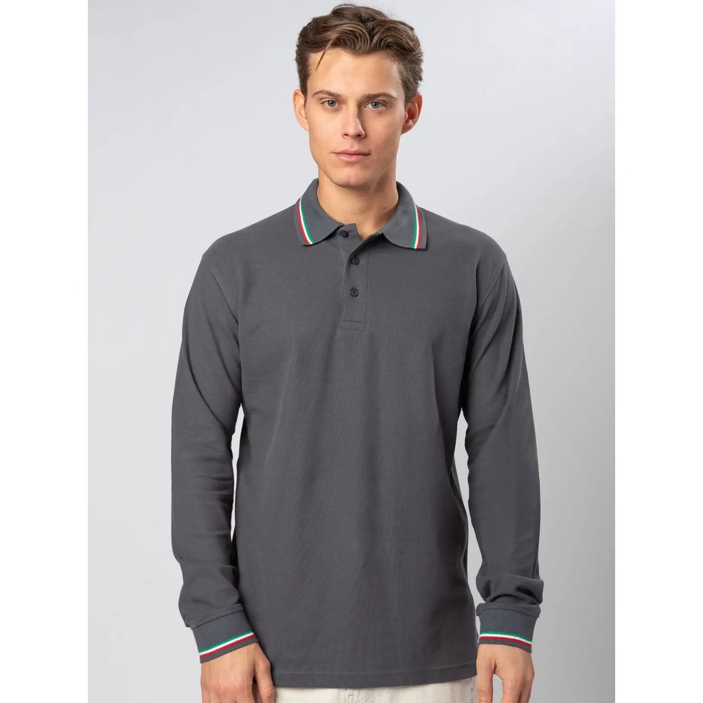 (BS211) Polo Italy Manica lunga