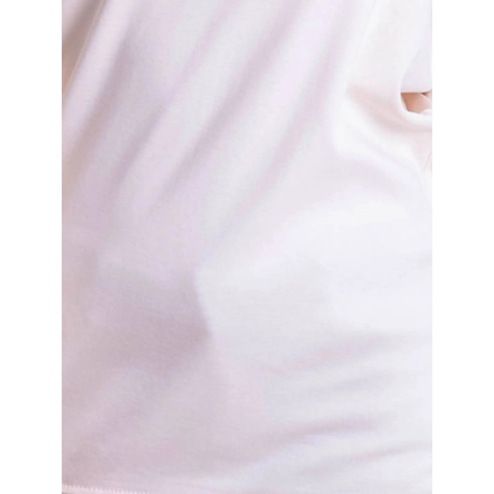 [CA01327-CM-34] (CA01327) Maxi felpa donna a V (34, Cream)
