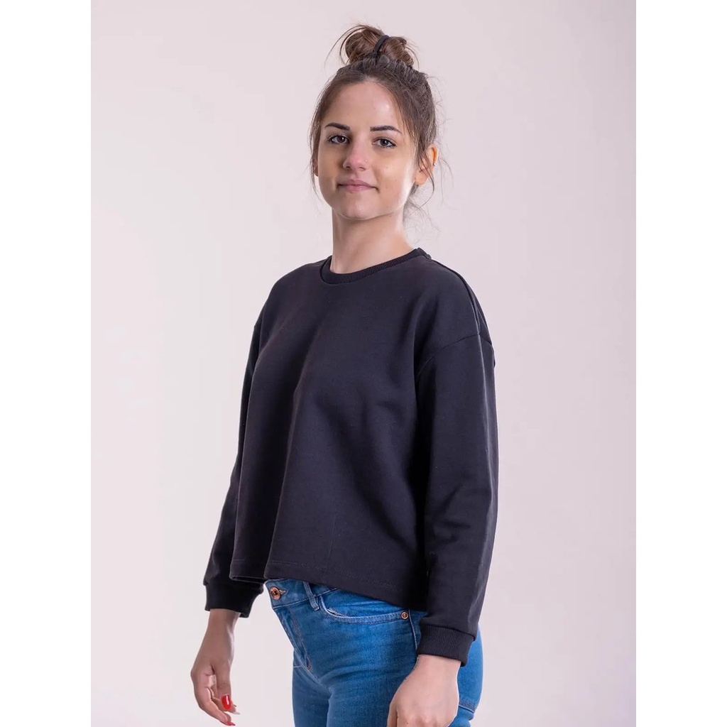 (CA01631) Felpa crop manica 3/4