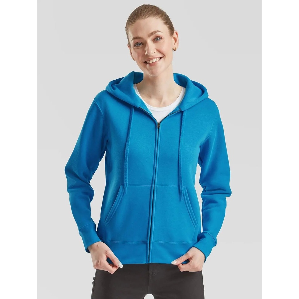 (FR621180) Ladies Premium Hooded Sweat Jacket