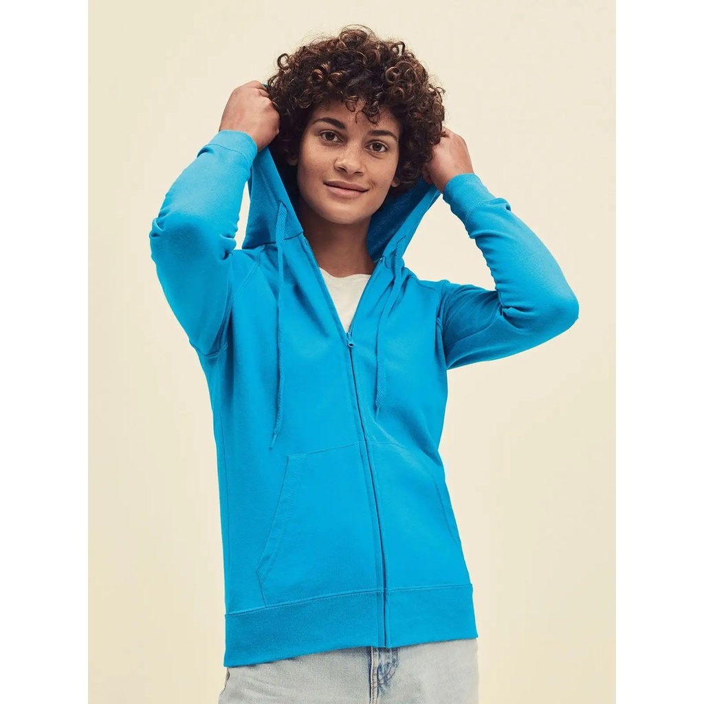 (FR621500) Ladies Lightweight Hooded Sweat Jacket