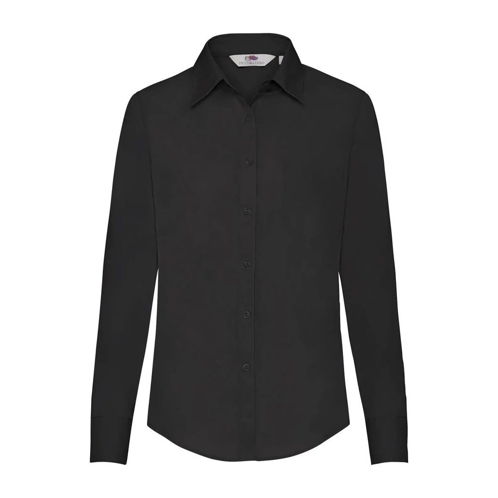 (FR650120) Ladies Poplin Shirt Long Sleeve