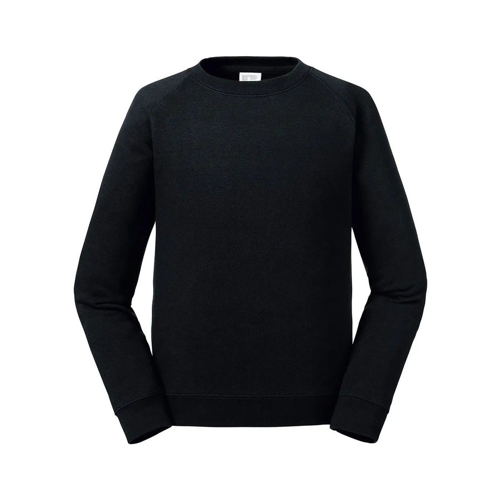 [JE271B-36-11-12] (JE271B) Kids Authentic Raglan Sweat (11-12, Black)