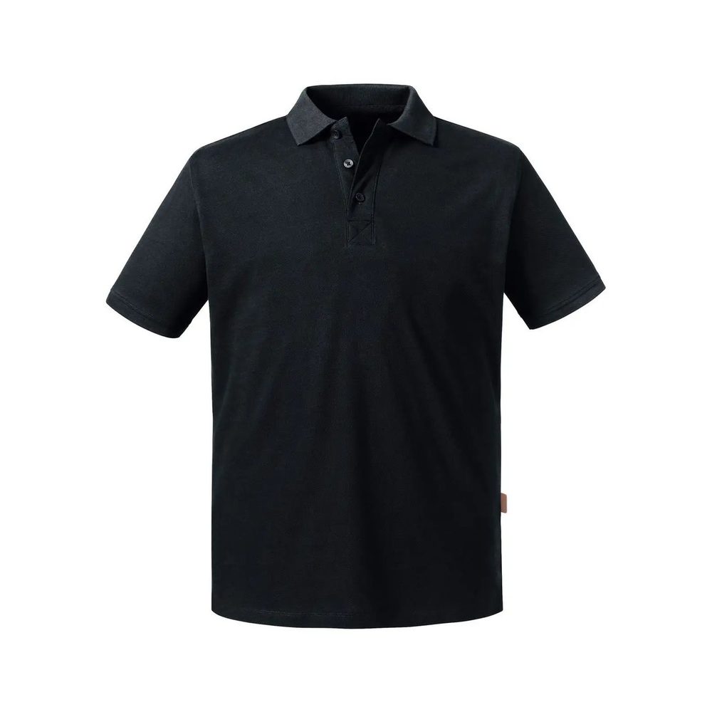 [JE508M-36-3XL] (JE508M) Men's Pure Organic Polo (3XL, Black)