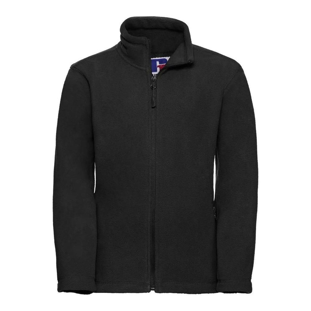 [JE8700B-36-11-12] (JE8700B) Children's Full Zip Outdoor Fleece (11-12, Black)