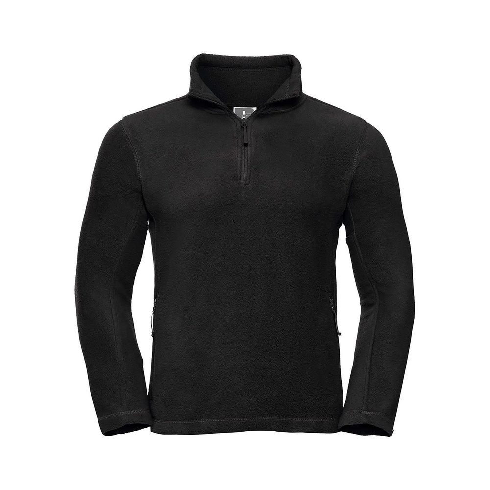 [JE8740M-36-L] (JE8740M) Adults' Quarter Zip Outdoor Fleece (L, Black)