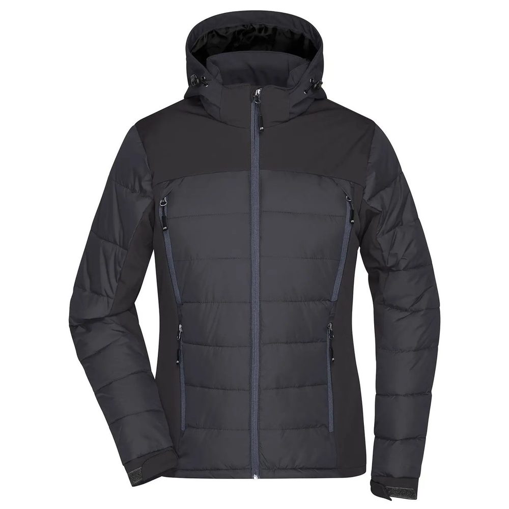 [JN1049-BL-L] (JN1049) Ladies' Outdoor Hybrid Jacket (L, Black)