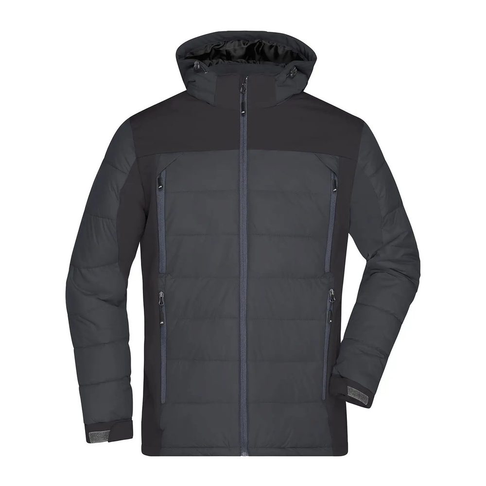 [JN1050-BL-3XL] (JN1050) Men's Outdoor Hybrid Jacket (3XL, Black)