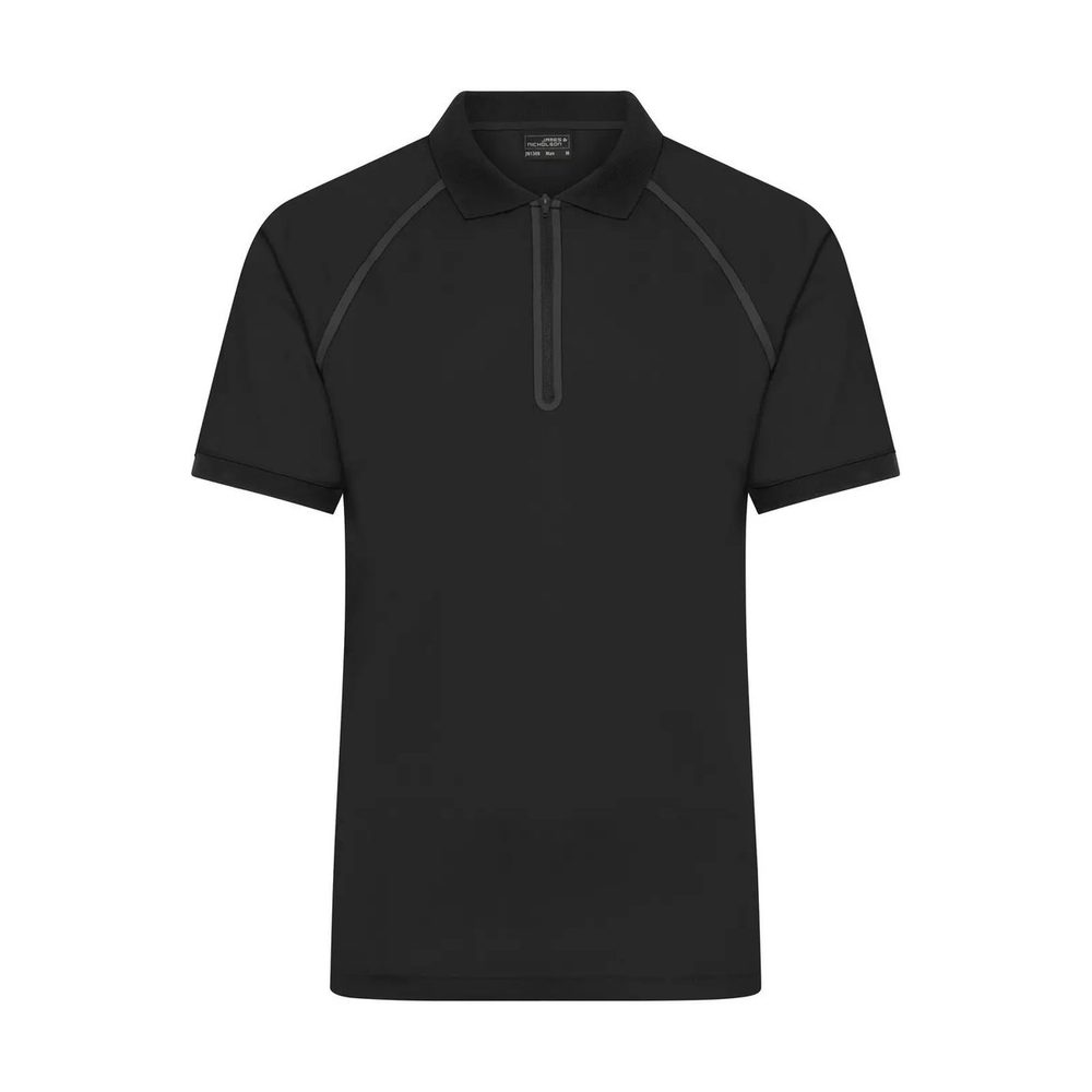 (JN1308) Men's Zip-Polo