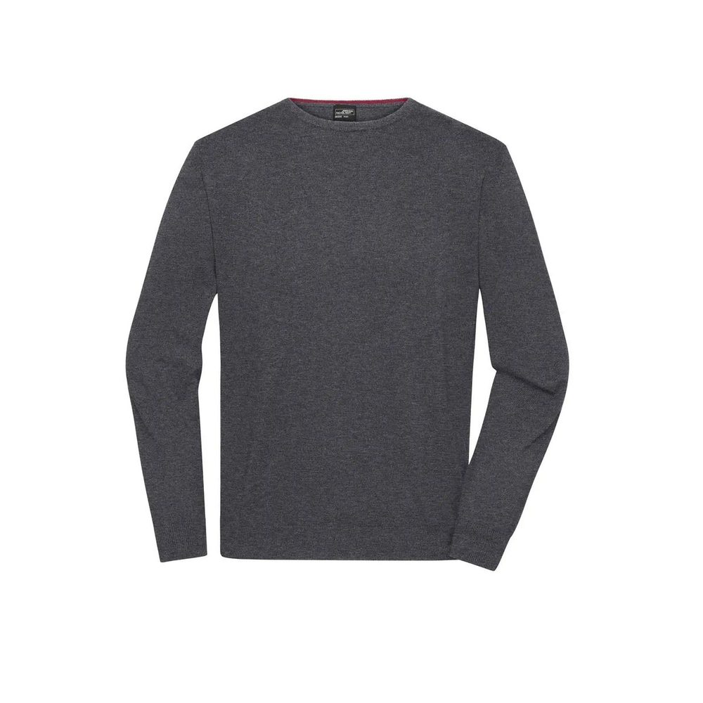 [JN1314-ANME-3XL] (JN1314) Mens' Round-Neck Pullover (3XL, Anthracite-Melange)
