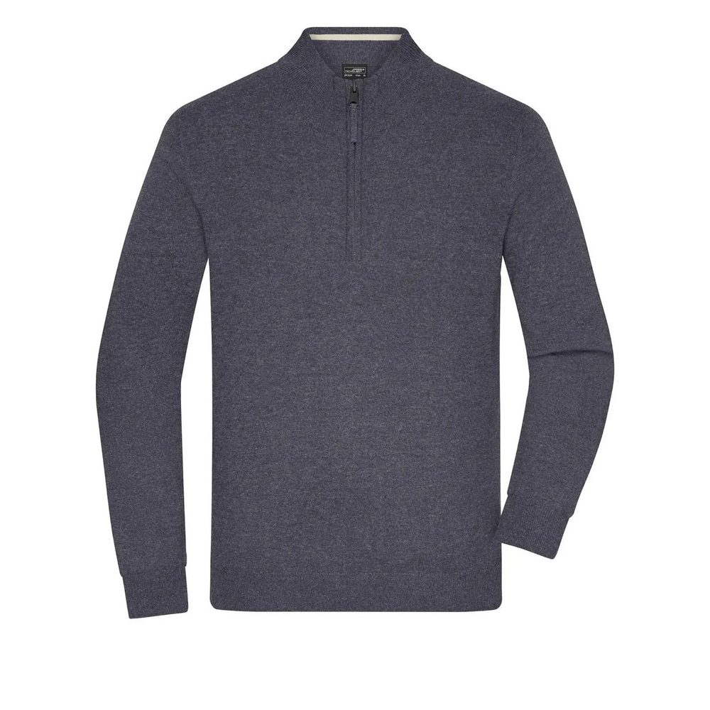 [JN1324-ANME-3XL] (JN1324) Men's Half-Zip Troyer (3XL, Anthracite-Melange)