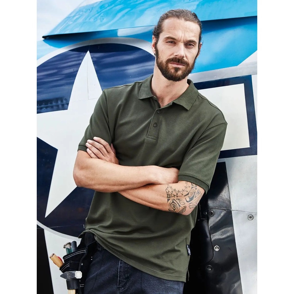 (JN1806) Men's Bio Stretch-Polo Work - Solid