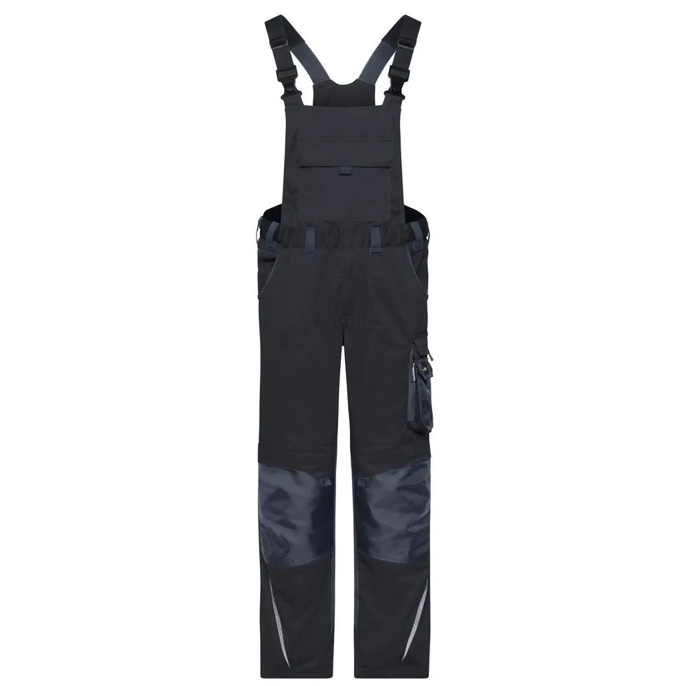 [JN1833-BLCB+-58] (JN1833) Workwear Pants with Bip - Strong (58, Black / Carbon)