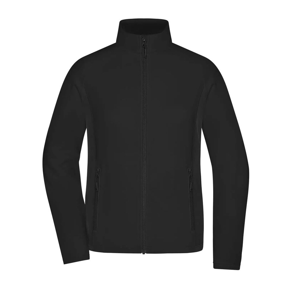 [JN1859-BLBL-3XL] (JN1859) Ladies' Stretchfleece Jacket (3XL, Black / Black)